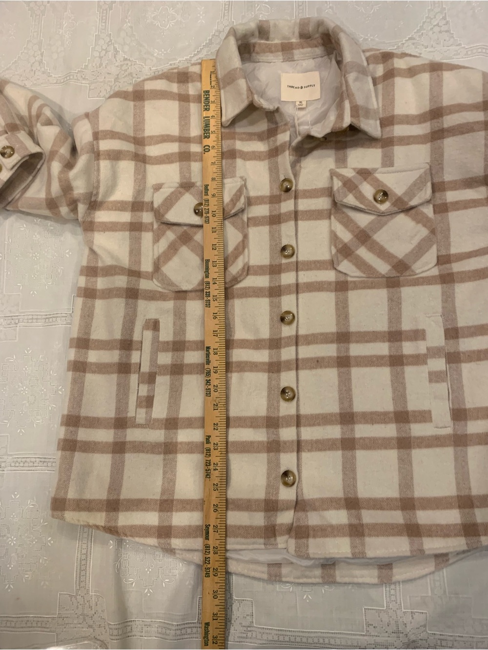 Thread & Supply Plaid Utility Shacket - Picture 10 of 14